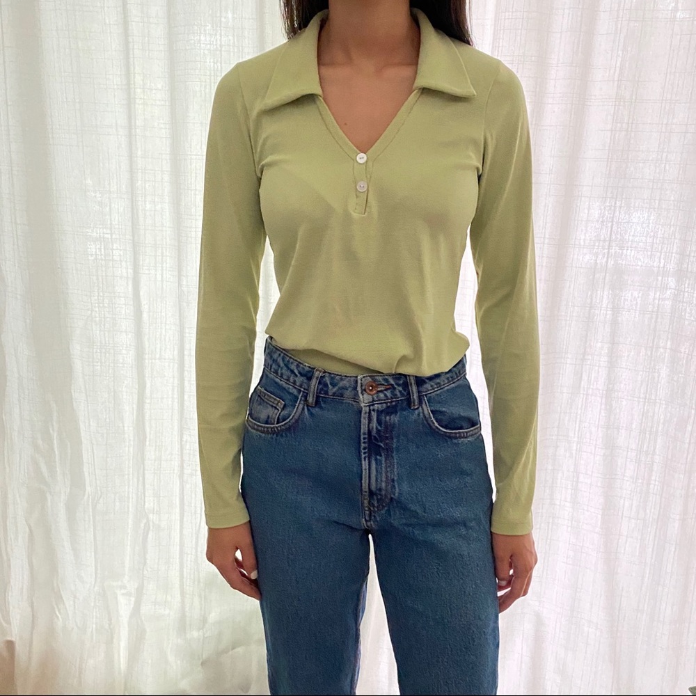 light green bebe long sleeve